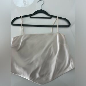 Aritzia Satin Tied Back Cropped Top- Sunday Best Elektra Tank